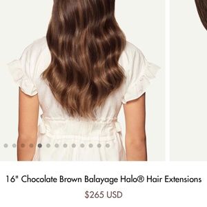 16” Luxy Hair Chocolate Brown Balayage Halo Extensions